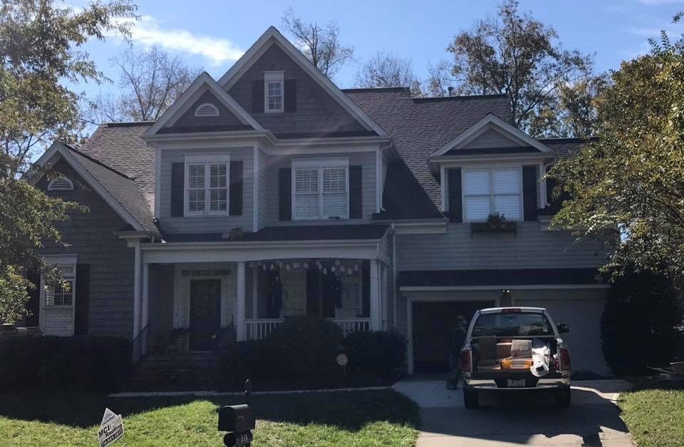 CertainTeed Landmark Moire Black roof replacement in Huntersville NC